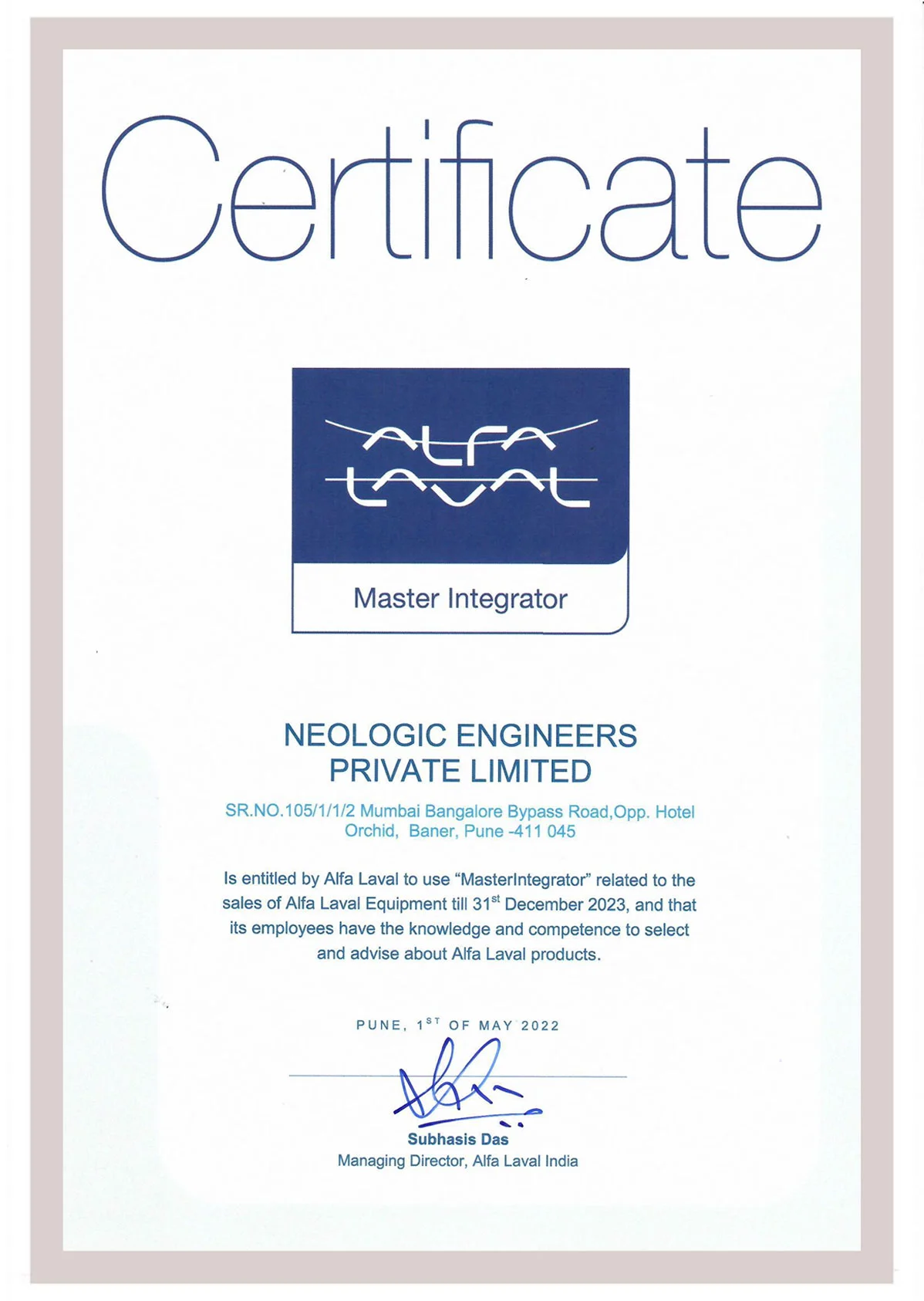 Alfa Laval Master Integrator